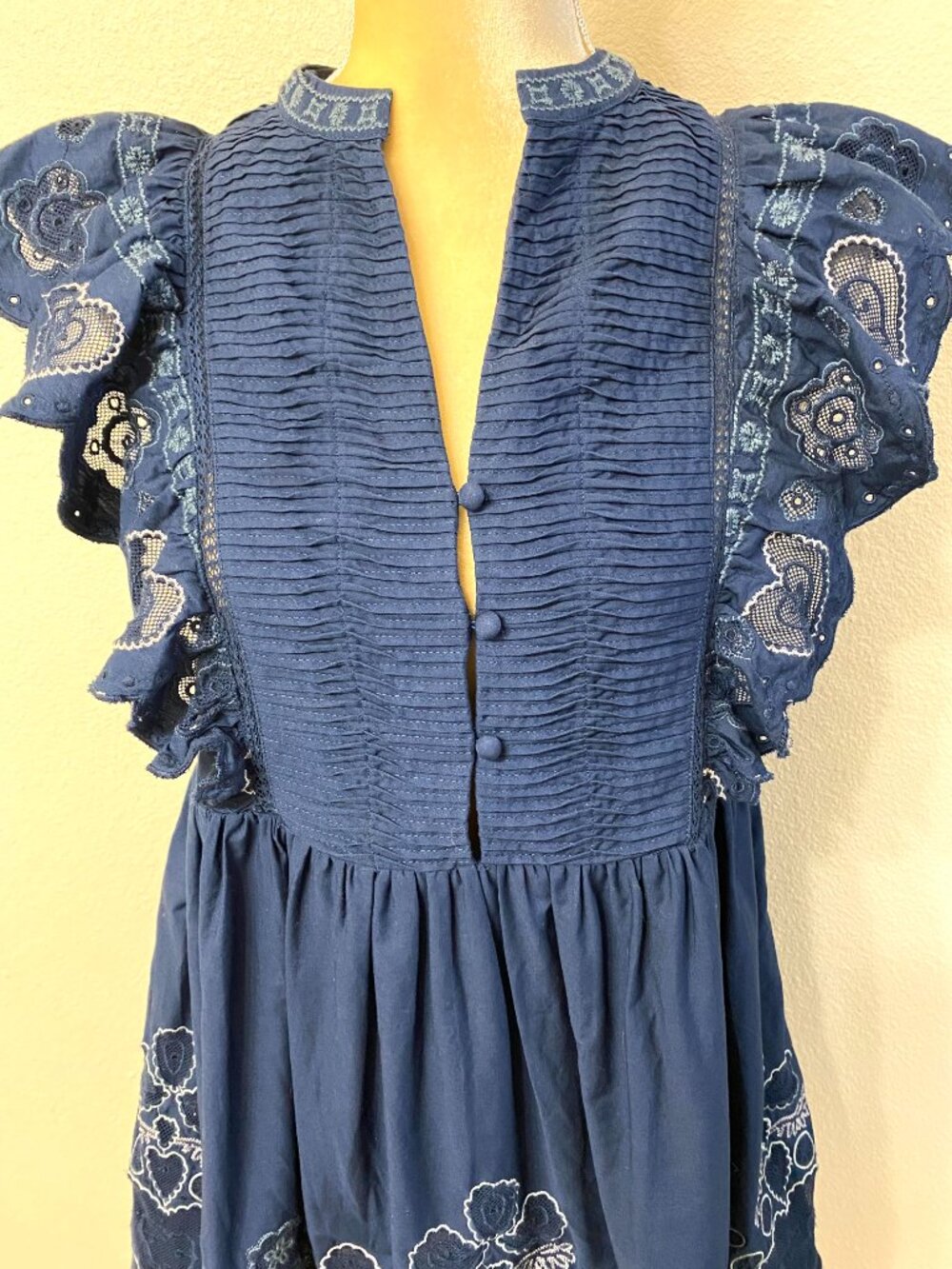 Sea NY Jeanetta Eyelet Short Sleeve Dress Small - Picture 4 of 10